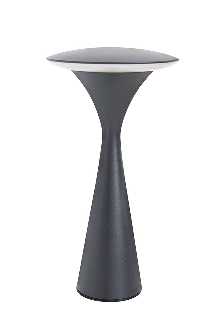 Kabellose Tischlampe Hello Space mit Akku in anthrazit für den Innen- und Außenbereich