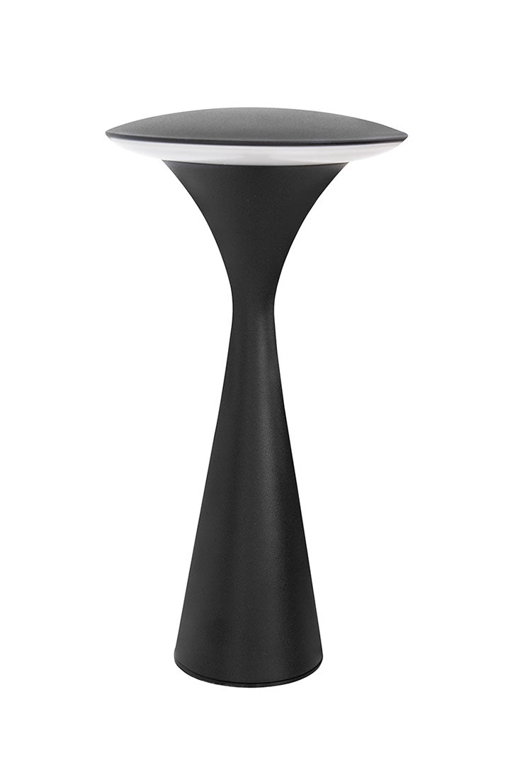 Kabellose Tischlampe Hello Space mit Akku in schwarz für den Innen- und Außenbereich