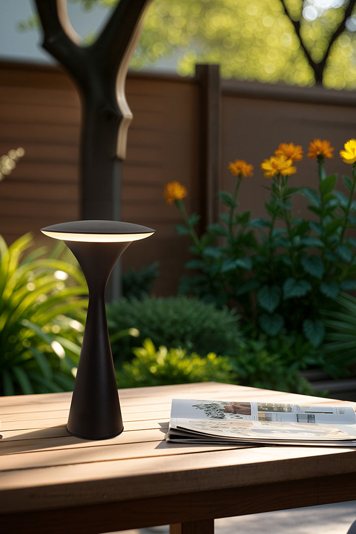 8 seasons design, Tischlampe, Akku, USB, kabellos, Innen, Außen