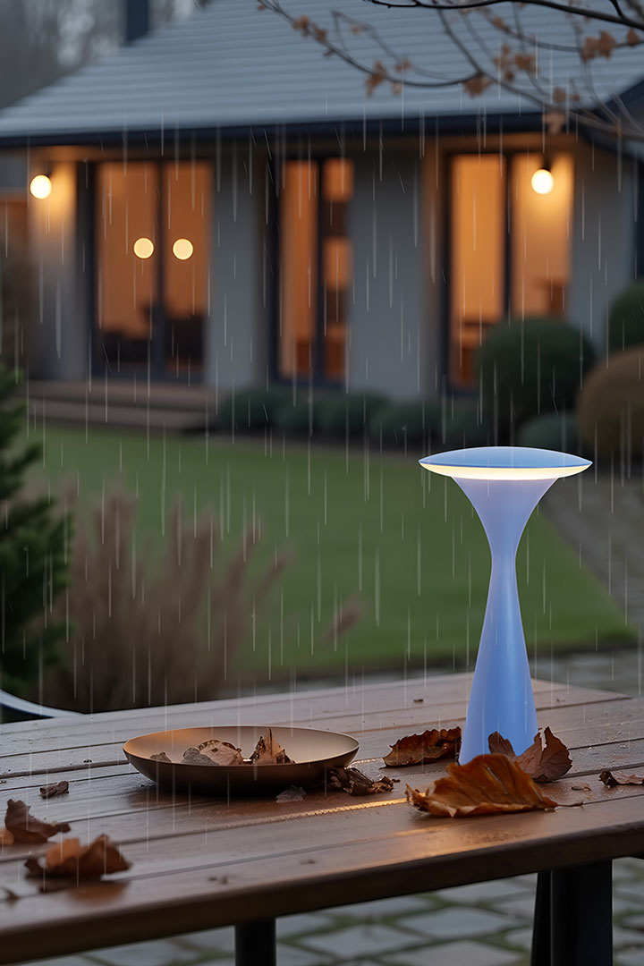 8 seasons design, Tischlampe, Akku, USB, kabellos, Innen, Außen