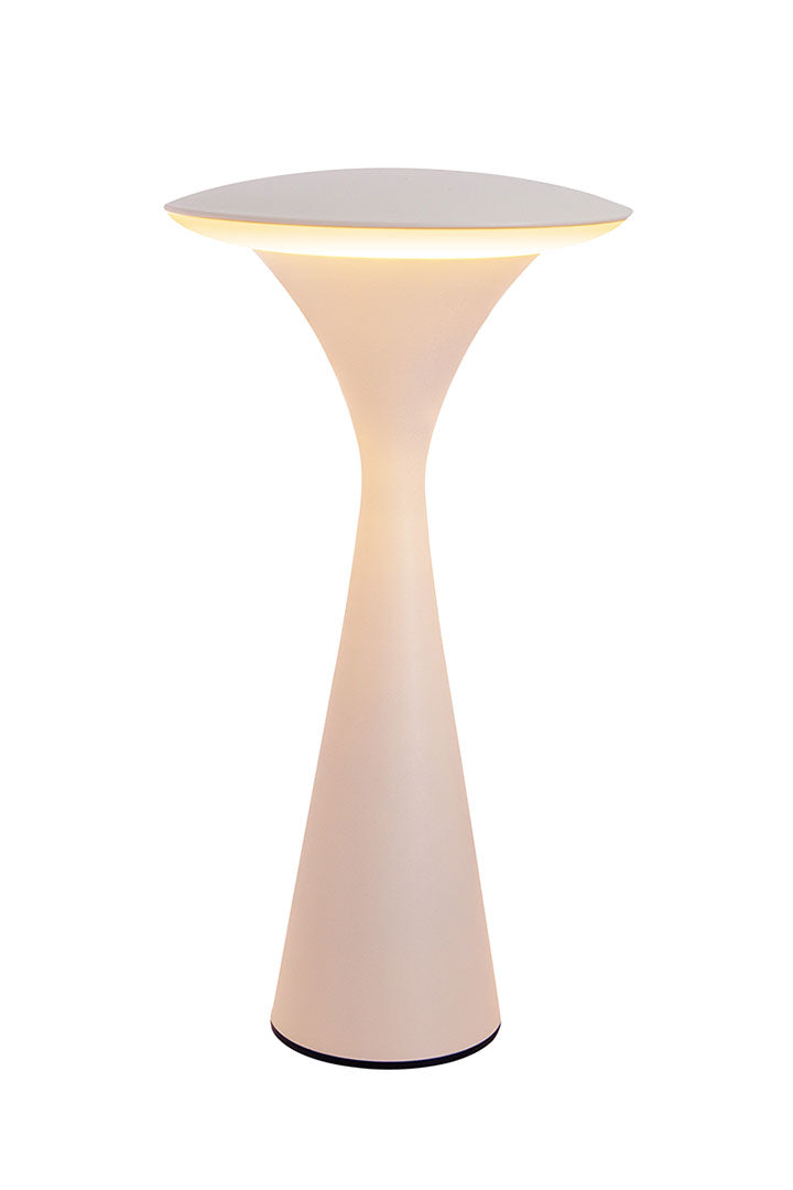Kabellose Tischlampe Hello Space mit Akku in ivory für den Innen- und Außenbereich
