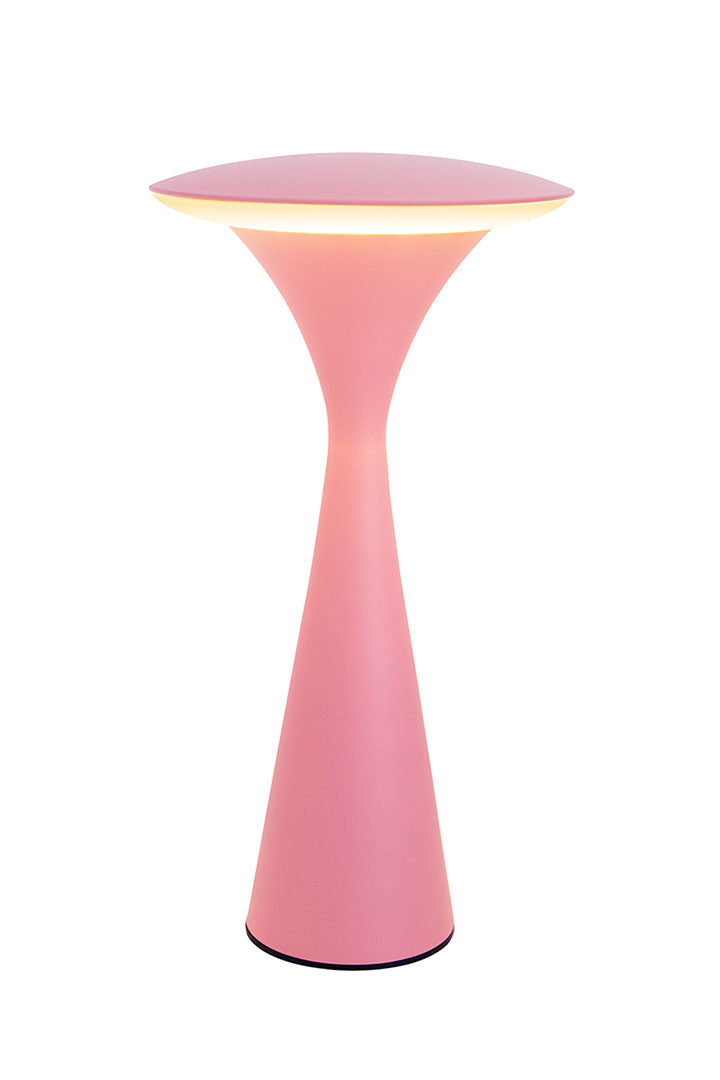 Kabellose Tischlampe Hello Space mit Akku in pink für den Innen- und Außenbereich
