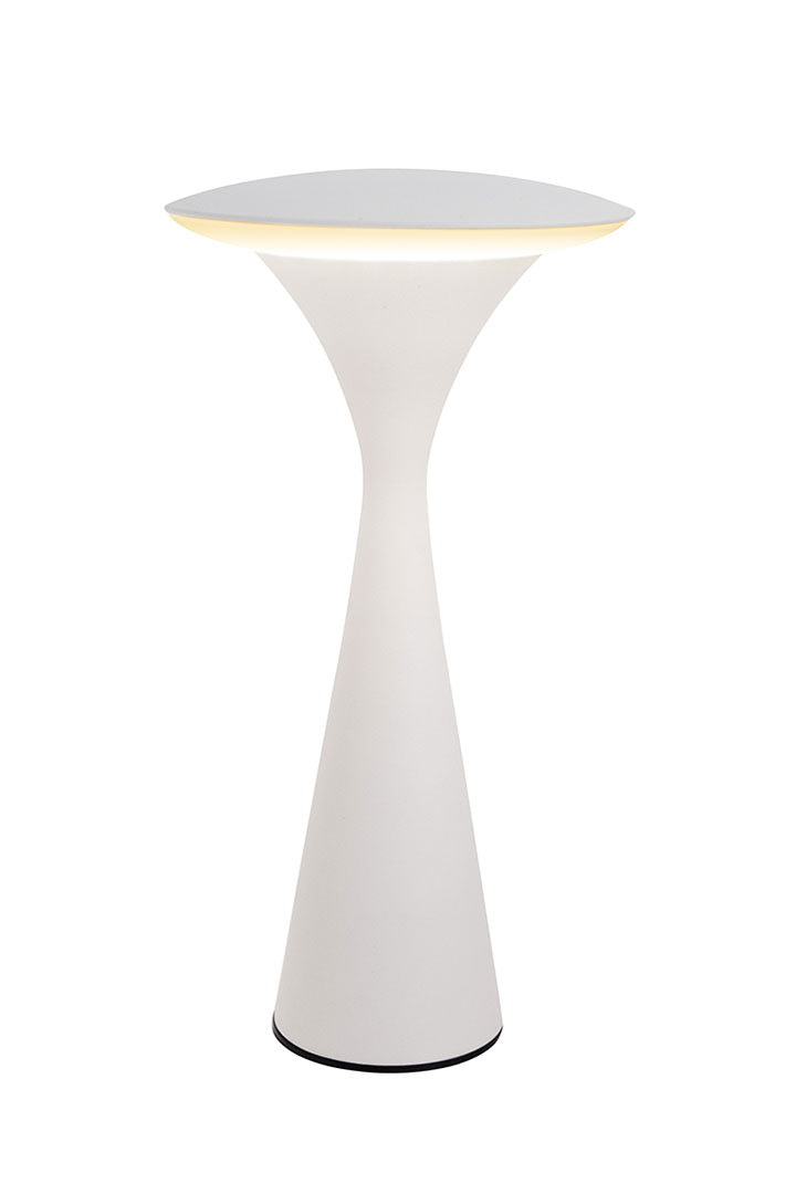 Kabellose Tischlampe Hello Space mit Akku in weiß für den Innen- und Außenbereich