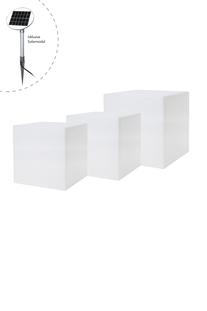 Leuchtwürfel-Set 3er Shining Cube (2x 33 & 1x 43 cm)