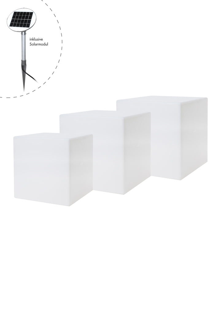 Leuchtwürfel-Set 3er Shining Cube (1x 33 & 2x 43 cm)