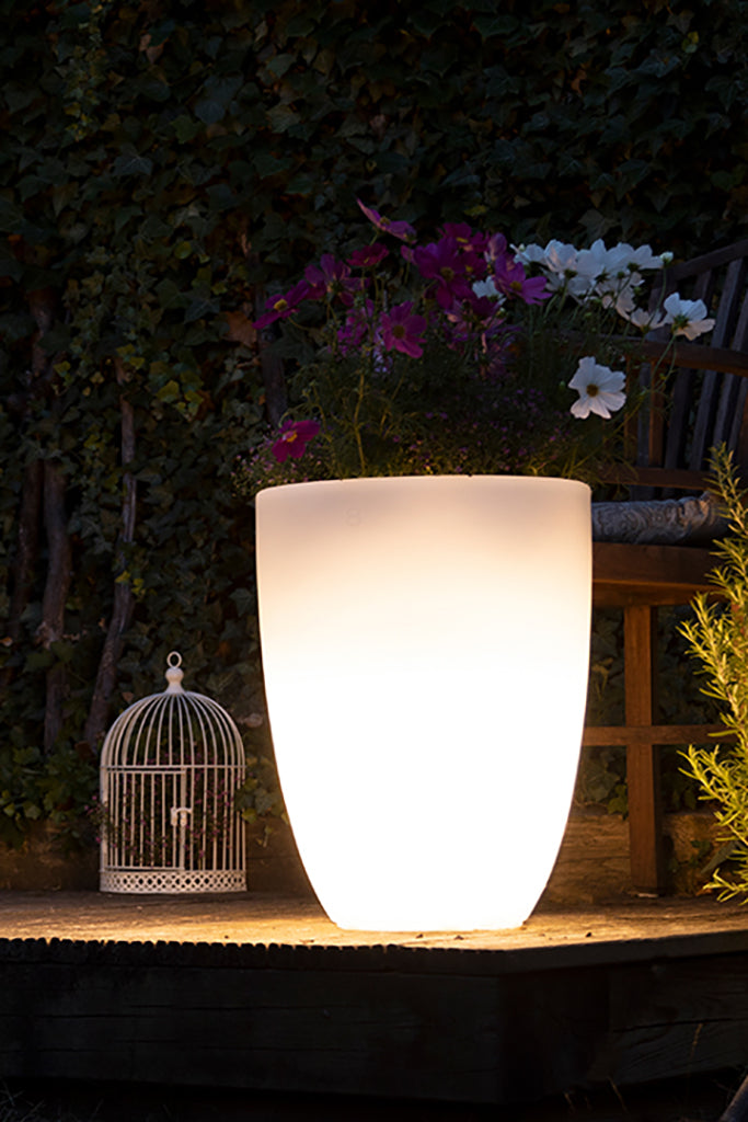 LED Blumentopf Shining Curvy Pot M