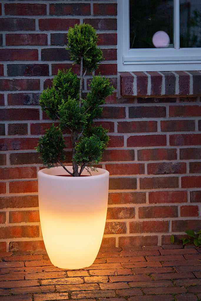 LED Blumentopf Shining Curvy Pot M