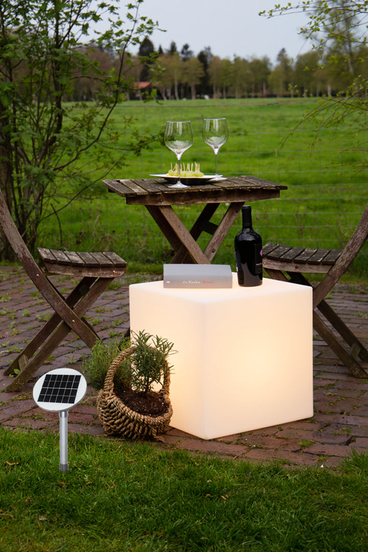 8 seasons Design Solar LED-Dekoleuchte Shining Cube 33 cm