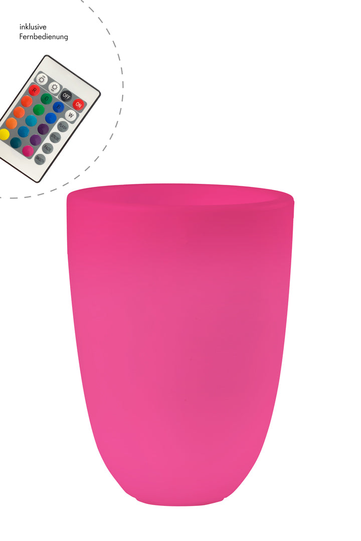 LED Blumentopf Shining Curvy Pot M