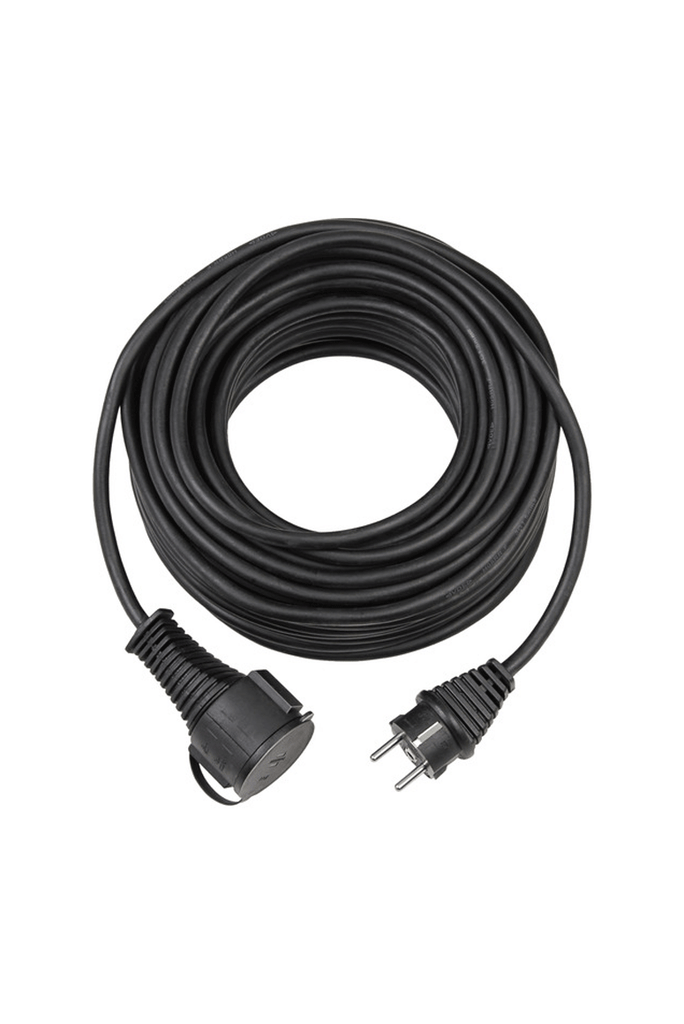 Extension cable 15m black matt