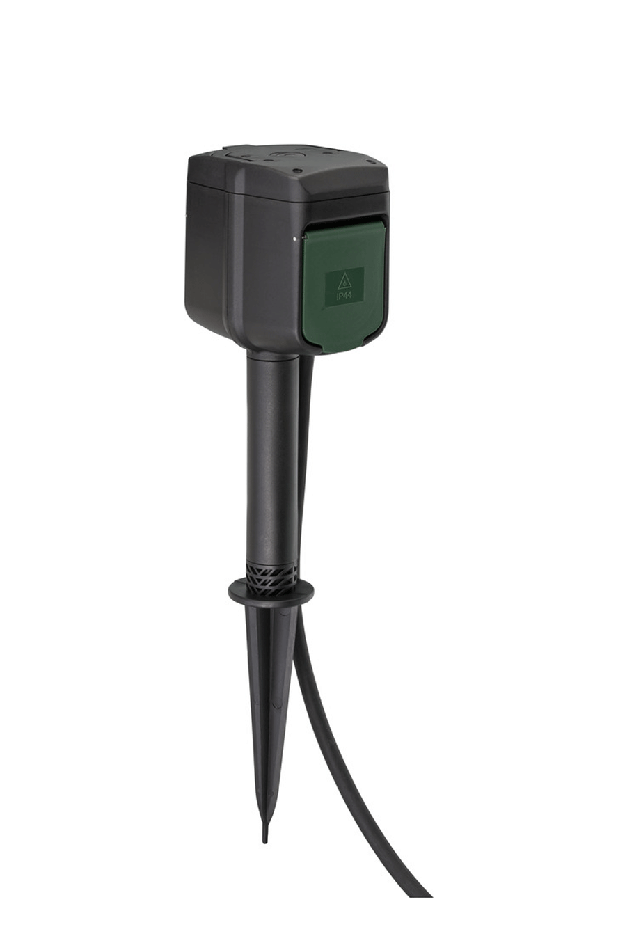 WIFI garden socket with ground spike, 2-way