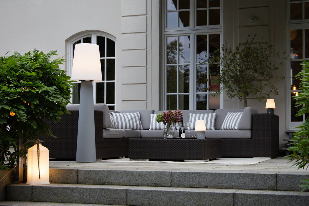 8 seasons design, Lampen, Leuchten, Stehlampe, Tischlampe, RGB, warmweiß, Solar, Innenbeleuchtung, Außenbeleuchtung