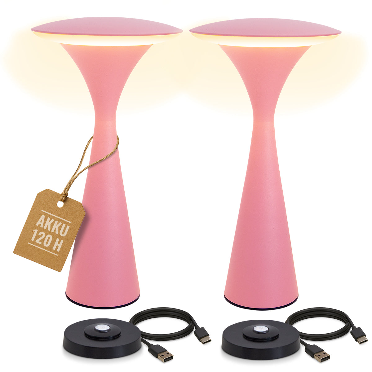 8 seasons design, Tischlampe, Akku, USB, kabellos, Innen, Außen