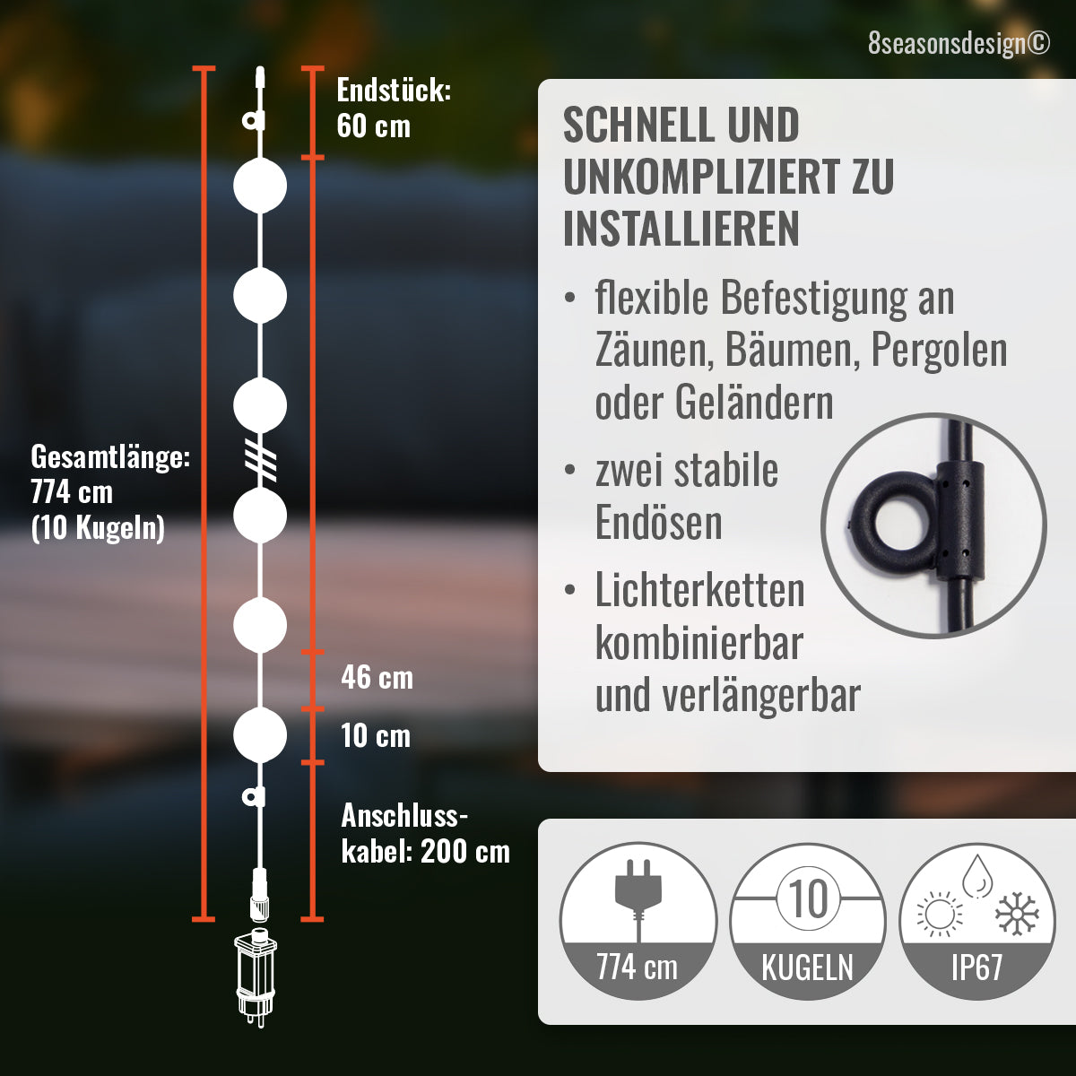 8 seasons design, Lichterkette, LED, kombinierbar