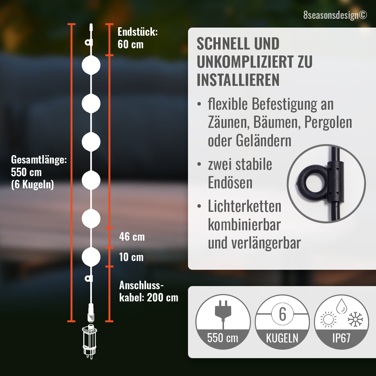 8 seasons design, Lichterkette, LED, kombinierbar