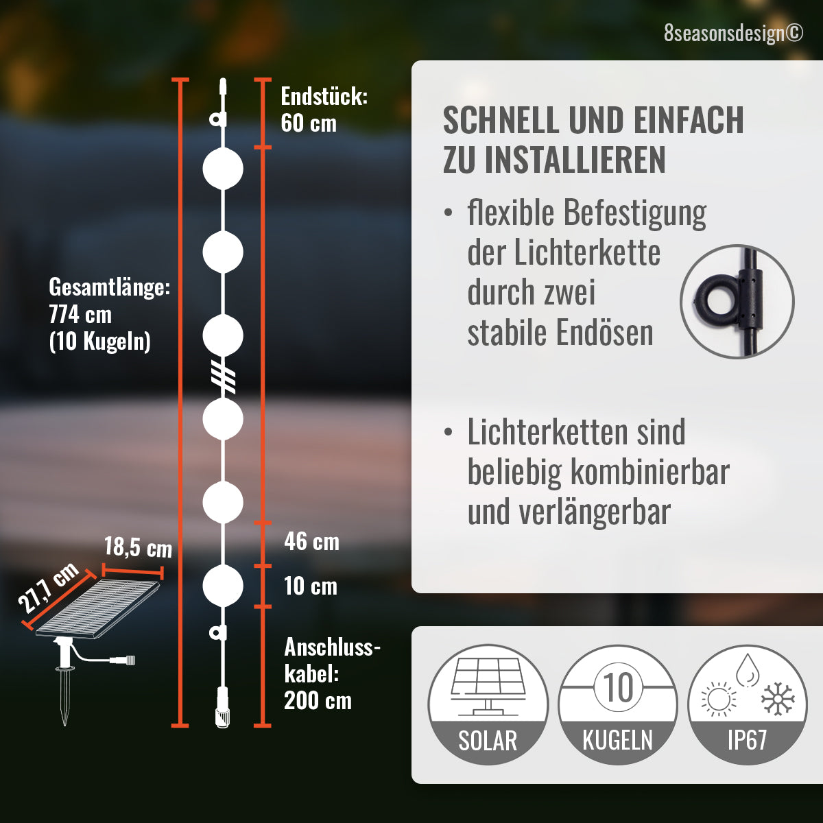 8 seasons design, Lichterkette, LED, kombinierbar