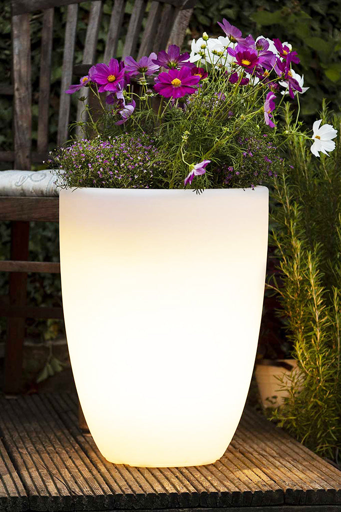 LED Blumentopf Shining Curvy Pot design – M 8 seasons
