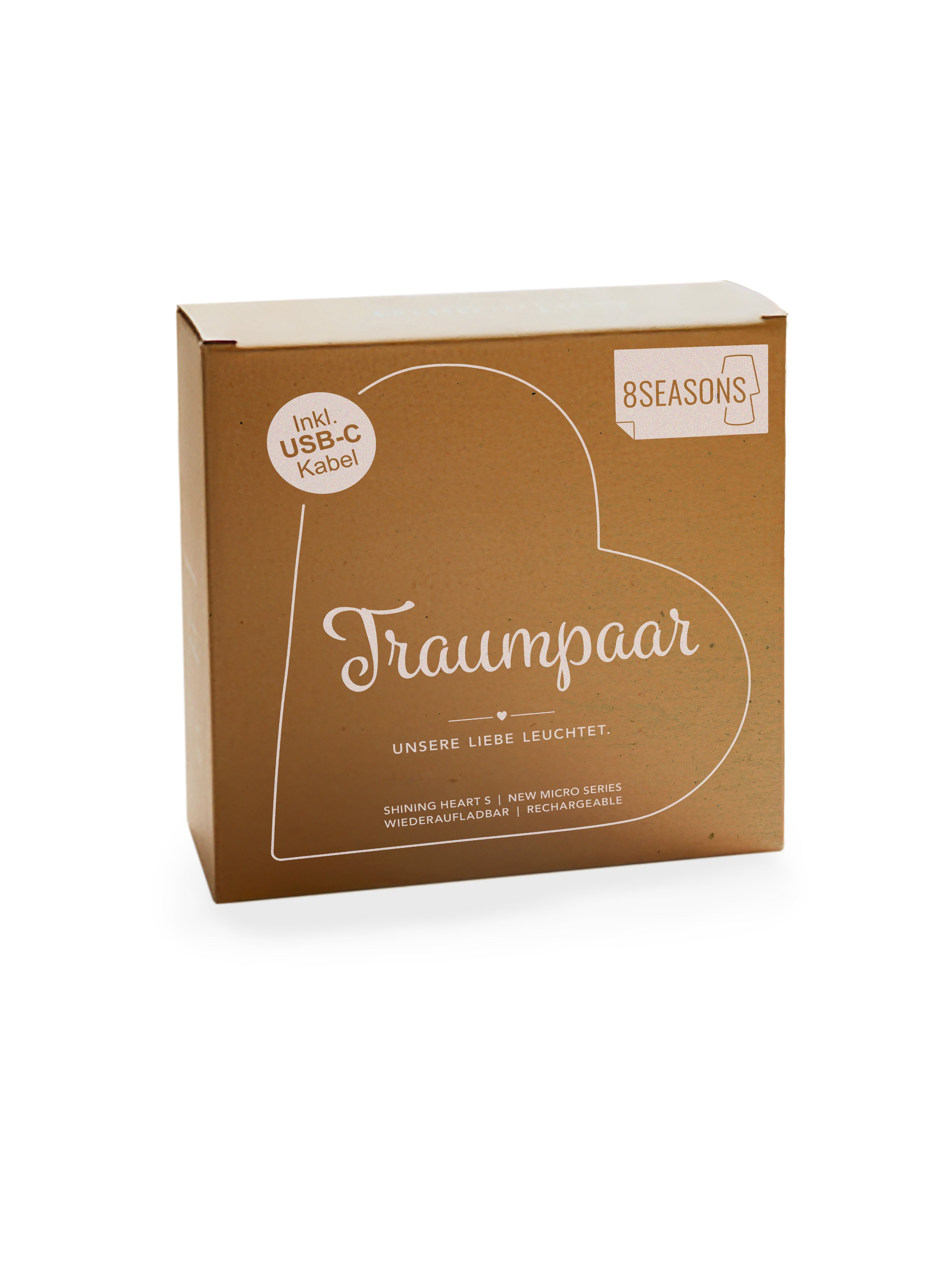 Tischlampe "Traumpaar" Shining Heart Micro USB-C