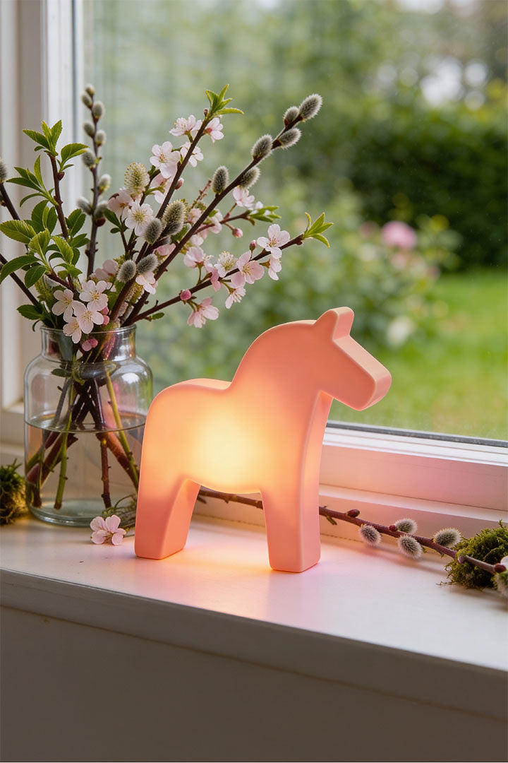 Tischlampe Shining Dala Horse 'Rose' Micro USB-C