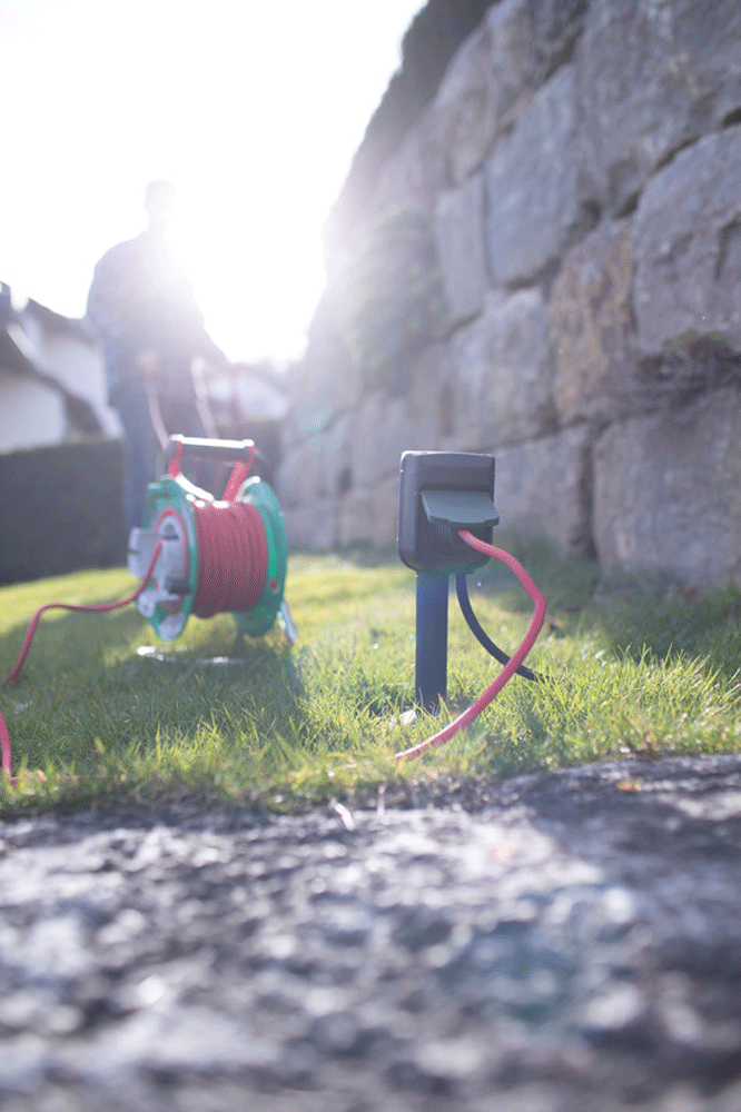 WIFI garden socket with ground spike, 2-way